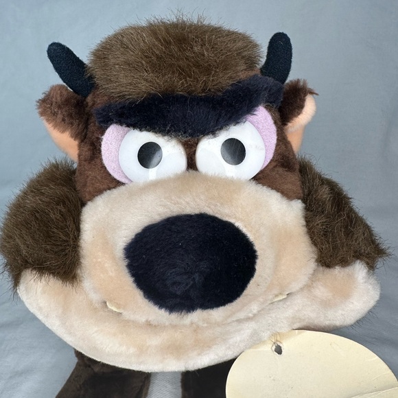 Vintage 1987 TAZ Tasmanian Devil Plush Warner Bros. INC with Tags - Picture 5 of 9